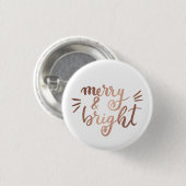Merry en felle koperen ronde button 3,2 cm (Voorkant /achterkant)