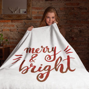 Merry en felrood fleece deken