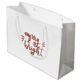 Merry en felrood groot cadeauzakje (Achterkant Gekanteld)