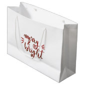 Merry en felrood groot cadeauzakje (Voorkant Gekanteld)