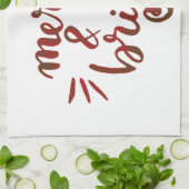 Merry en felrood theedoek (Gevouwen)