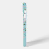 Merry- en Helderblauw kerstlicht Case-Mate iPhone Case (Achterkant / Links)