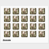 Merry en Peregrin op Treebeard Vierkante Sticker (Vel)