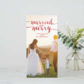 MERRY ET MARIÉ | CARTE PHOTO de vacances (Debout devant)