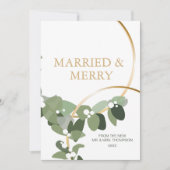 Merry Eucalyptus WreatPas getrouwd FotoKerstmis (Voorkant)