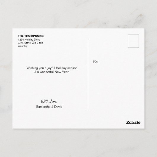 Merry Eucalyptus WreatPas getrouwd FotoKerstmis Briefkaart (Achterkant)