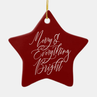 Merry & Everything Bright Red Keramisch Ornament