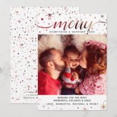 Merry Everything Foto Kleurafstemming Teksteffect Feestdagenkaart (Voorkant / Achterkant)