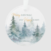 Merry Everything Happy Always Winter Trees Acrylic (devant)
