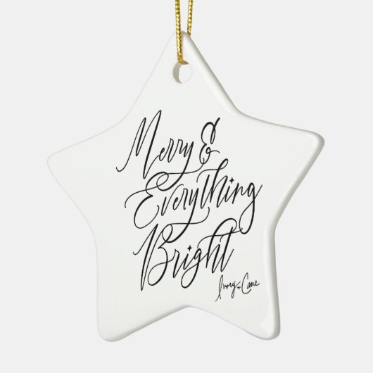 Merry & Everything Heldere Ronde Kerst Ornament (Links)