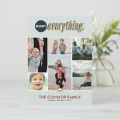 Merry Everything Photo Collage Carte de vacances (Debout devant)