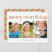 Merry Everything Vakantie Fotokaart Briefkaart (Voorkant / Achterkant)