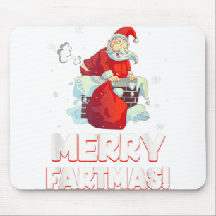 Merry fartmas santa claus farst kerst muismat