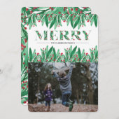 MERRY FEESTDAGENKAART (Voorkant / Achterkant)