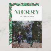 MERRY FEESTDAGENKAART (Voorkant / Achterkant)