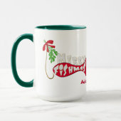 Merry Fishmas Drôle Pêche Mug de Noël (Gauche)