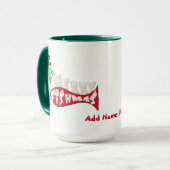 Merry Fishmas Drôle Pêche Mug de Noël (Devant gauche)