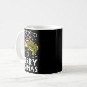 Merry Fishmas Fish Fishing Xmas Christmas Dad Men Koffiemok (Voorkant links)