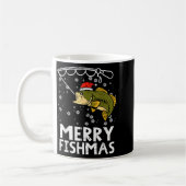 Merry Fishmas Fish Fishing Xmas Christmas Dad Men Koffiemok (Links)
