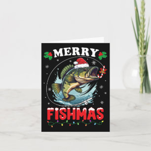Merry Fishmas Fish Funny Vist Kerst Pap Mannen Kaart