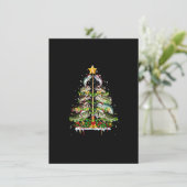 Merry Fishmas Funny Fish kerstboomverlichting Kaart (Staand voorkant)