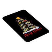 Merry Fishmas Funny Kerstmis Lights Fish Fis Magneet (Rechterzijde)