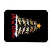 Merry Fishmas Funny Kerstmis Lights Fish Fis Magneet (Horizontaal)