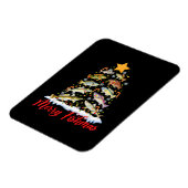 Merry Fishmas Funny Kerstmis Lights Fish Fis Magneet (Linkerzijde)