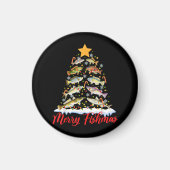Merry Fishmas Funny Kerstmis Lights Fish Fis Magneet (Voorkant)