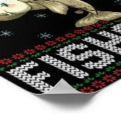 Merry Fishmas Funny Ugly KerstSweater Fish Poster (Hoek)