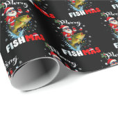 Merry Fishmas Gift Wrap, Fish Fishing Christmas Cadeaupapier (Rol Hoek)