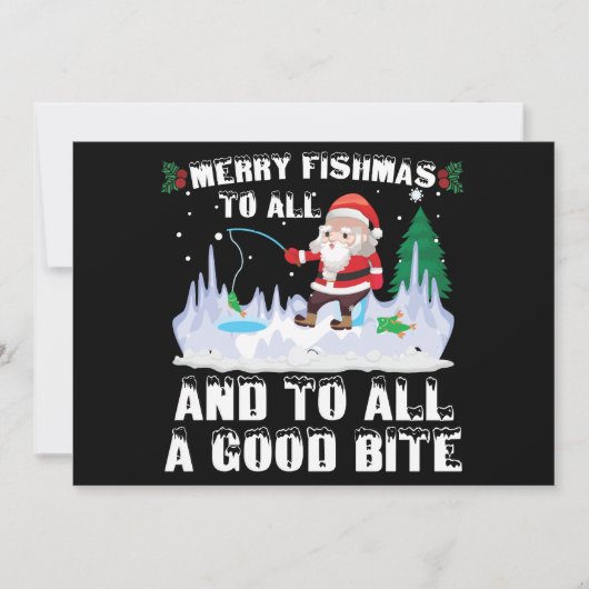 Merry Fishmas Grappige Vis Vist Visser Xmas Kaart (Voorkant)