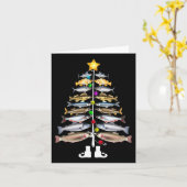 Merry Fishmas kerstboom Vist Kaart (Gele Bloem)