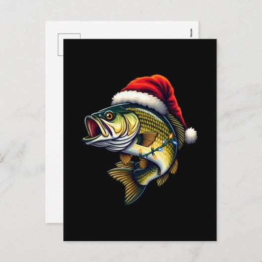 Merry Fishmas Santa Vist liefhebbers van Funny Fis Feestdagenkaart (Voorkant / Achterkant)