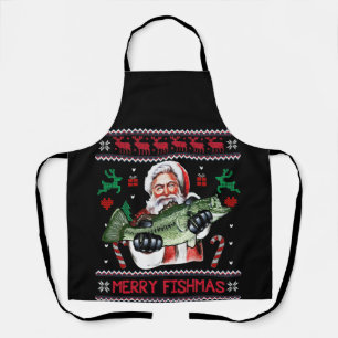 Merry Fishmas Santa Vist UgandekersSweater Schort
