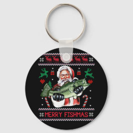 Merry Fishmas Santa Vist UgandekersSweater Sleutelhanger