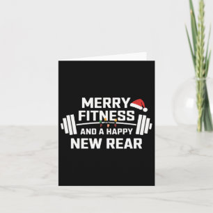 Merry Fitness en Happy New achter Funny Gym Lover  Kaart