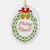 Merry Fitness - Gepersonaliseerd Circle Ornament (Rechts)