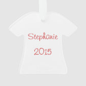 Merry Fitness Wreath Acryllic Shirt Ornament (dos)