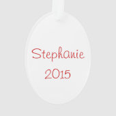 Merry Fitness Wreath Acryllique Oval Ornament (dos)