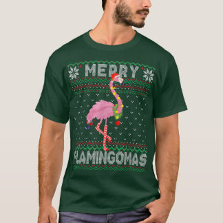 Merry Flamingomas Happy Kerstfeestay Flamingo T-shirt