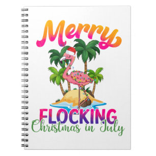 Merry Flocking Christmas Kerst in juli Notitieboek