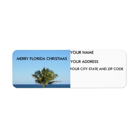 MERRY FLORIDA ÉTIQUETTE DE NOËL (Devant)