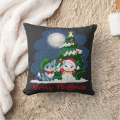 Merry Fluffmas Schattigee Kattenkerst Kussen (Deken)