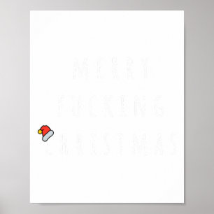 Merry Foring Christmas Humorous Xmas Gift Mannen V Poster