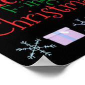 Merry Foring (f-ing) Kerst Grappig Sarcastisch Quo Poster (Hoek)