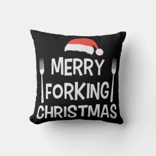 Merry Forking Kerstmis Kussen