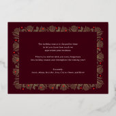 Merry Frame FOIL Business Holiday Carte photo (Verso)