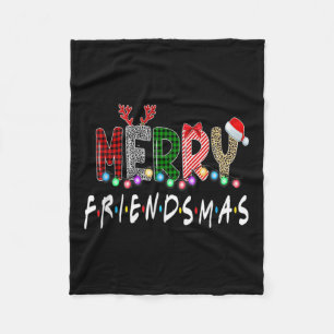 Merry Friendsmas Friends Kerstmis Matching Xmas G Fleece Deken