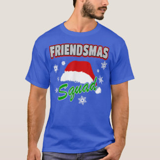 Merry Friendsmas Squad Friends Xmas PartySanta Pet T-shirt